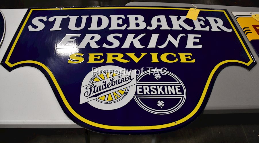 Studebaker Ershine Service w/both Logos Porcelain Sign