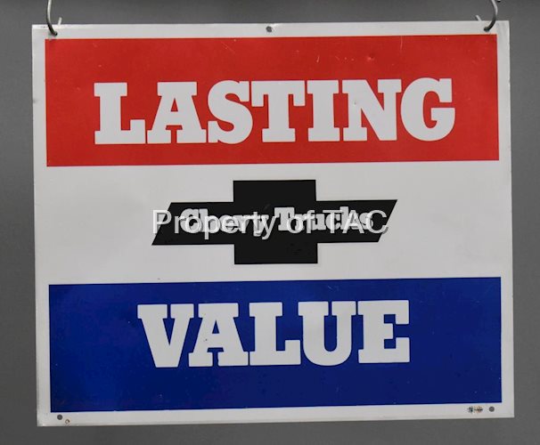 Chevy Trucks Lasting Value Metal Sign