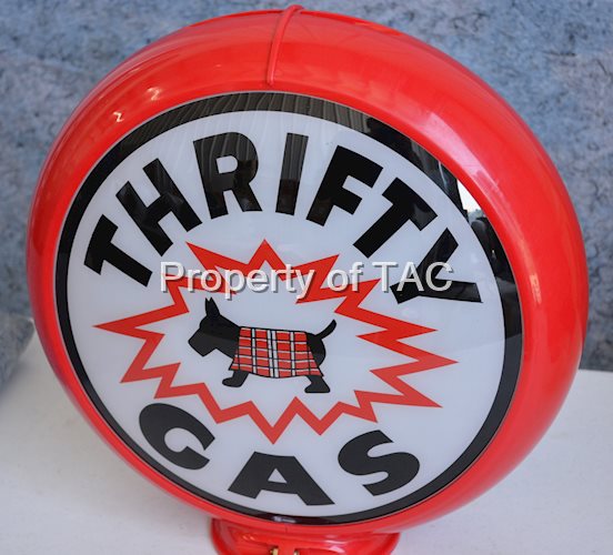 Thrifty Gas w/Scottie Dog Logo 13.5" Single Globe Lens