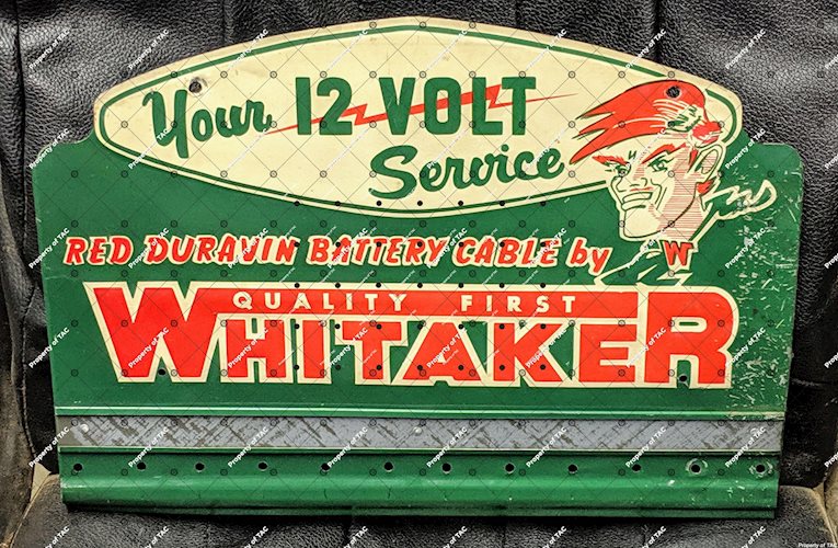 Whitaker Quality First Battery Cable Rack Sign