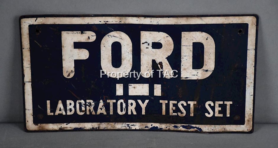Ford Laboratory Test Set Metal Sign