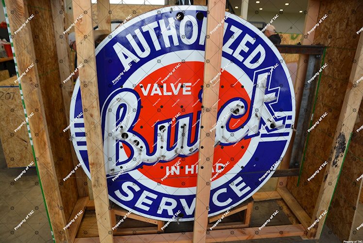 Buick Valve in Head Authorized Service (white outline) neon sign