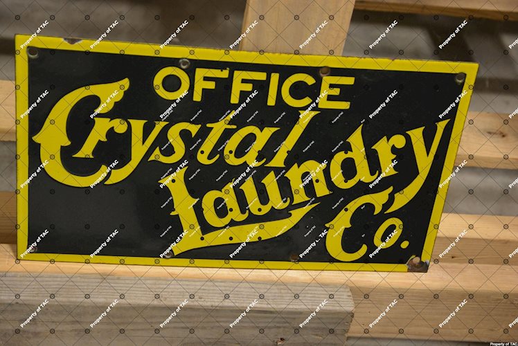Crystal Laundry CO Office sign