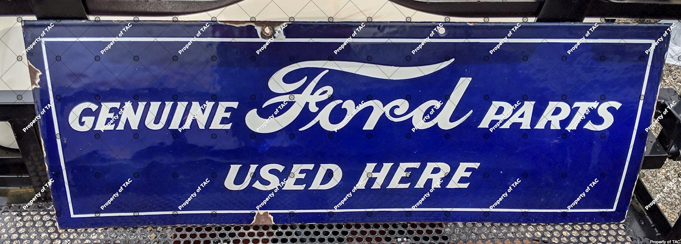 Ford Genuine Parts Sold Here SSP Single Sided Porcelain Sign