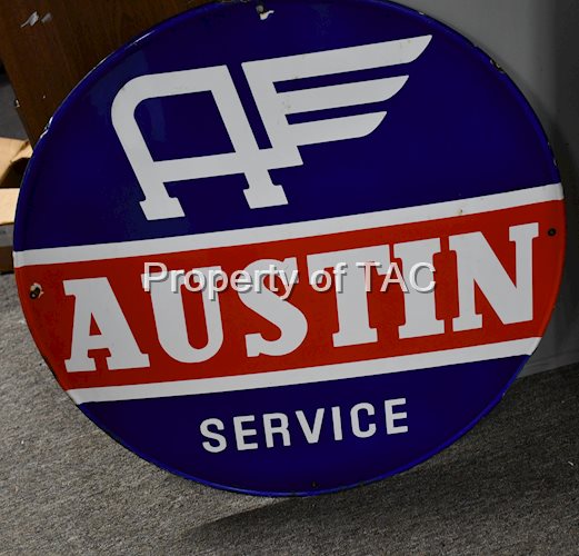 Austin Service w/Logo Porcelain Sign