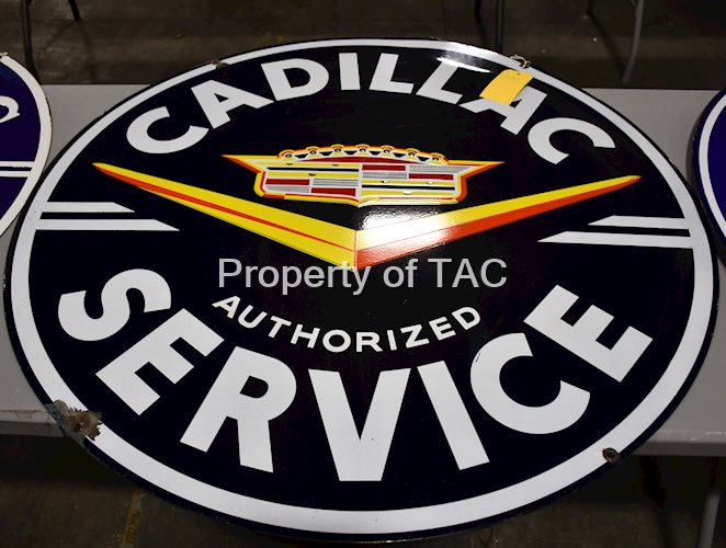 Cadillac Authorized Service w/V & Crest Logo Sign