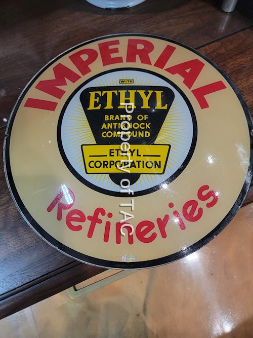 Imperial Refineries w/ethyl Logo 13.5" Single Globe Lens