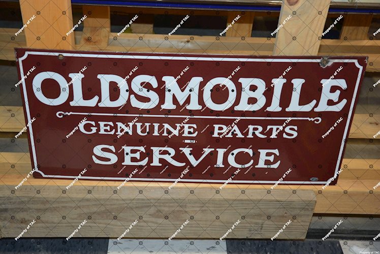 Oldsmobile Genuine Parts Service sign