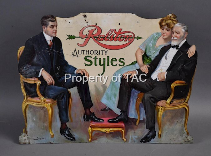 Ralston Authority Styles w/Great Image Metal Easel-Back Sign