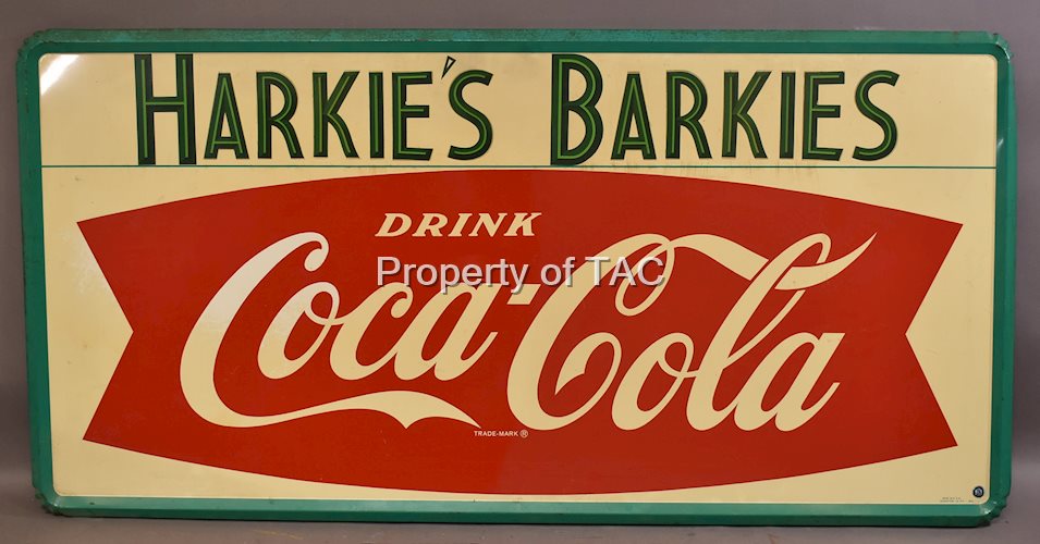 Drink Coca-Cola w/ Fish Tail Logo Metal Sign