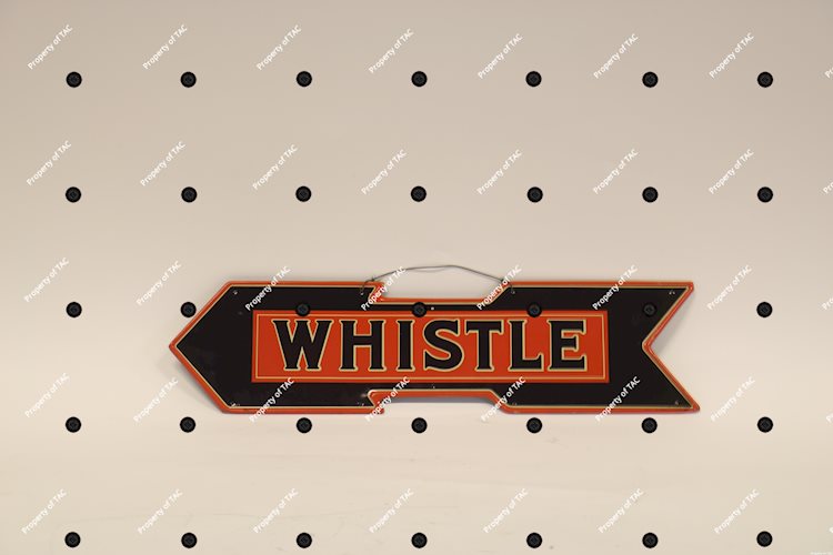 Whistle Right facing Arrow" sign"