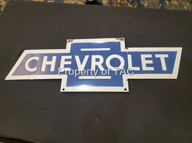 Chevrolet in Bowtie Porcelain Sign