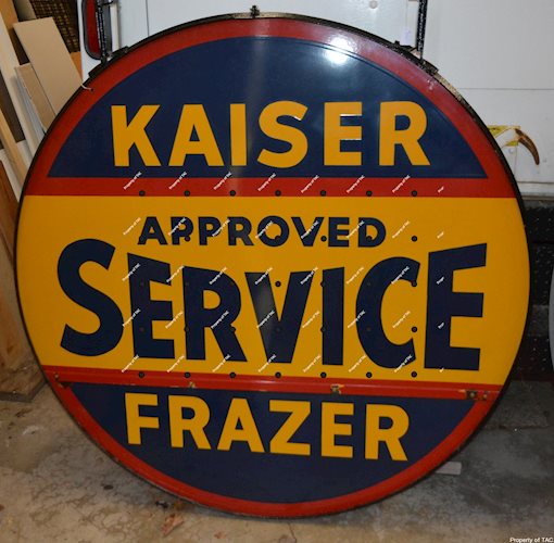 Kaiser Frazer Approved Service Porcelain Sign