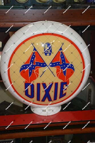 Original Dixie w/crossed confederate flags 13.5 single globe lens"