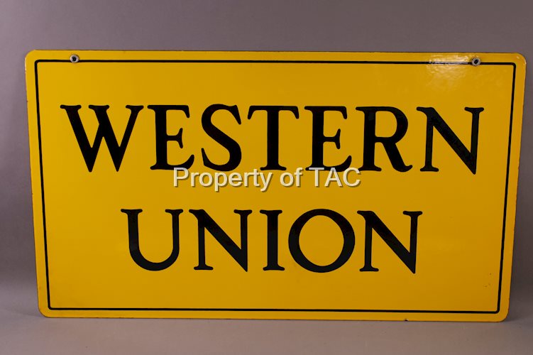 Western Union Porcelain Sign