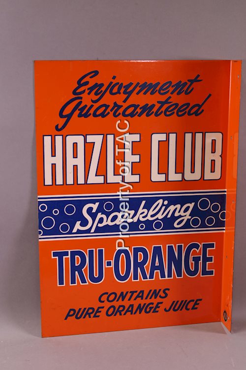 Hazle Club Tru-Orange Metal Flange Sign