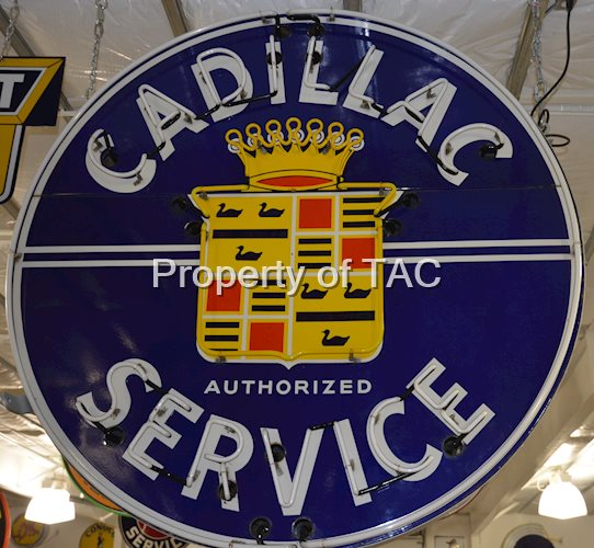 Cadillac Service w/Crest Neon