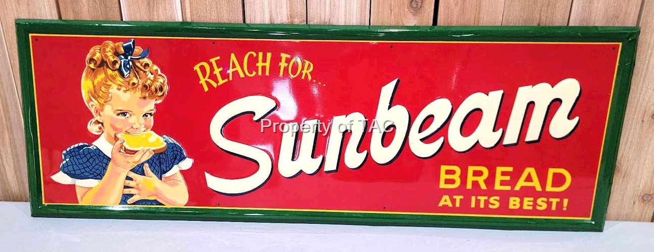 Reach for Sunbeam Bread w/Logo Metal Sign