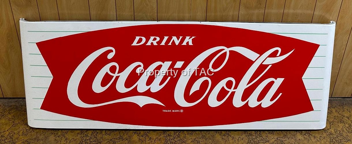 Large Drink Coca-Cola Sleigh Style Porcelain w/Fishtail Logo