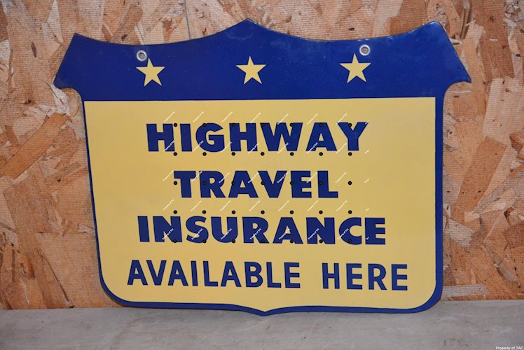 Highway Travel Insurance Available Here sign