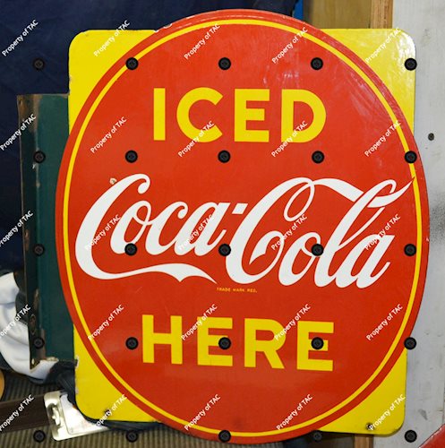 Coca-Cola Iced Here Porcelain Sign