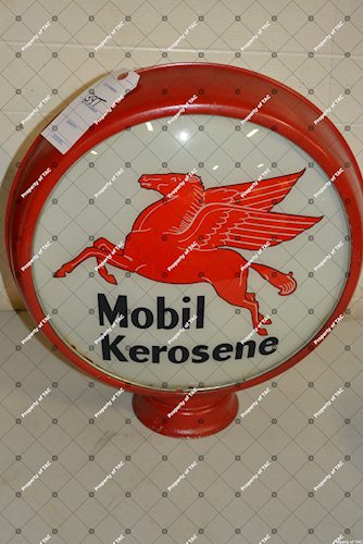 Mobil Kerosene single globe lens