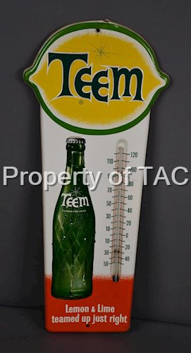 Teem Lemon & Lime w/Bottle Metal Thermometer