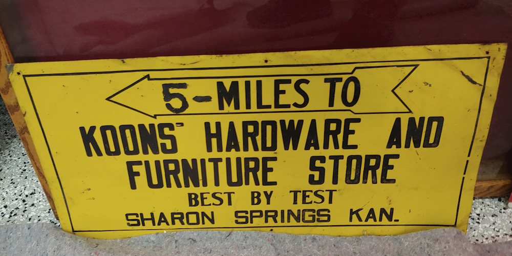 Koons Hardware and Furniture Store Metal Sign