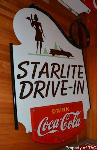 Drink Coca-Cola w/waitress & car logo