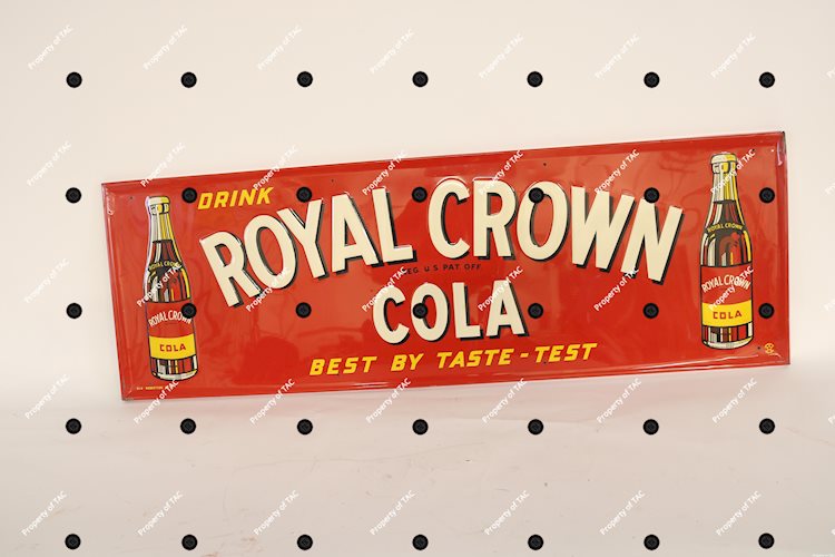 Drink Royal Crown Cola w/bottles sign