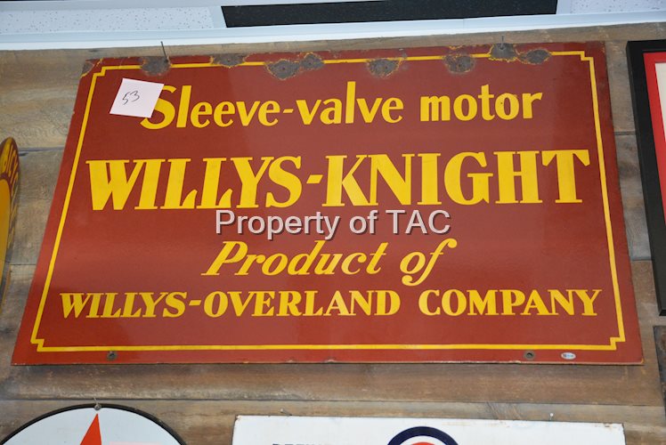 Willys Knight Sleeve-valve motor sign,