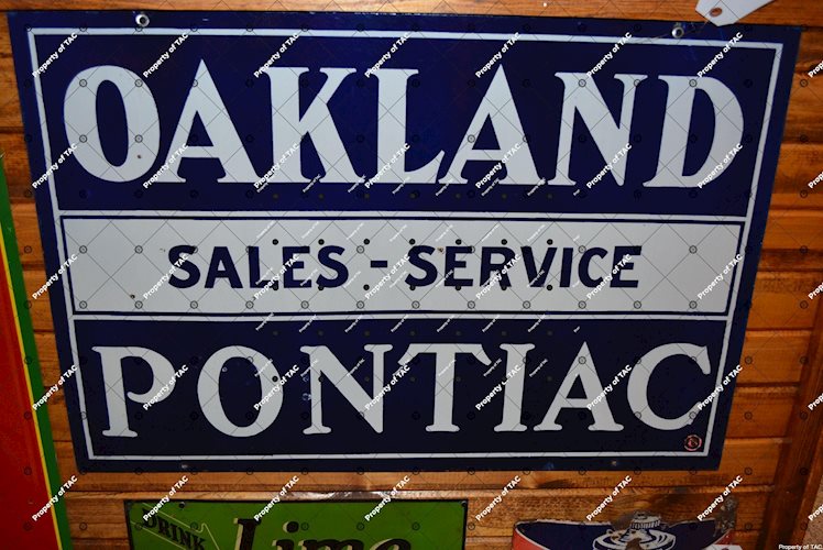 Oakland Pontiac Sales-Service sign