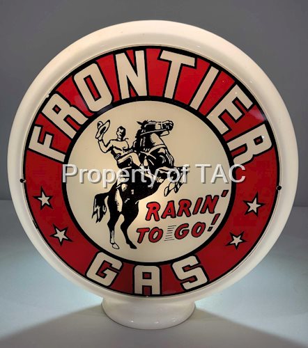 Frontier Gas "Rarin To Go!" w/Detail Rider 13.5" Single Globe Lens