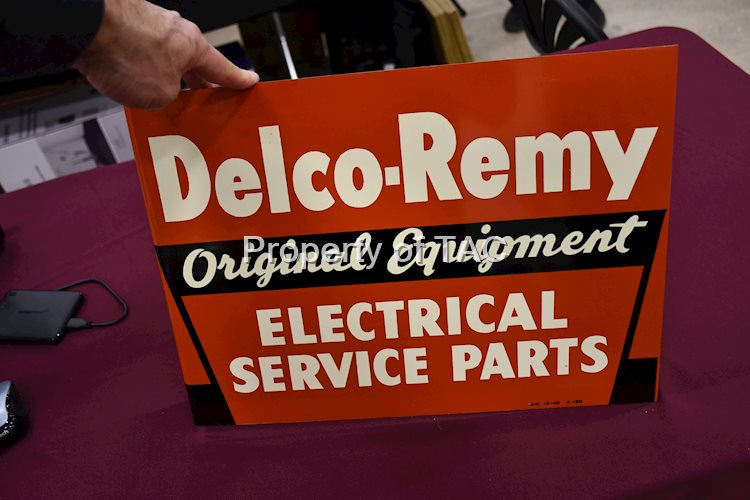 Delco-Remy Original Equipment Electrical Service Parts Metal Flange Sign