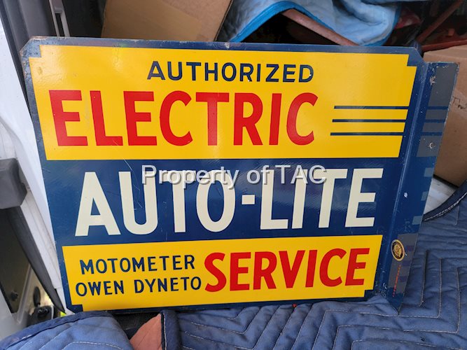 Auto-Lite Authorized Electric Service Metal Flange Sign