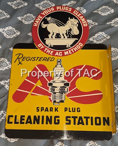 Registered AC Spark Plug Cleaning Station Double Sided Tin Flange