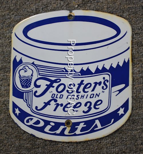 (Foster Freeze" Pints Porcelain Sign