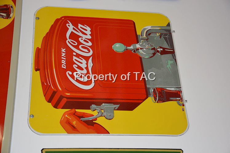 Drink Coca-Cola Fountain Service Machine (yellow background)