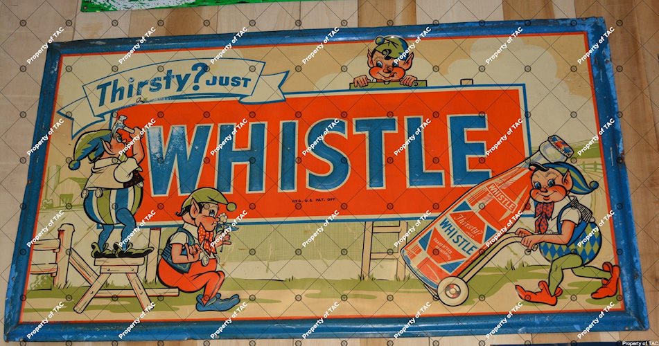 Thirsty? Just Whistle w/elves &  bottle sign