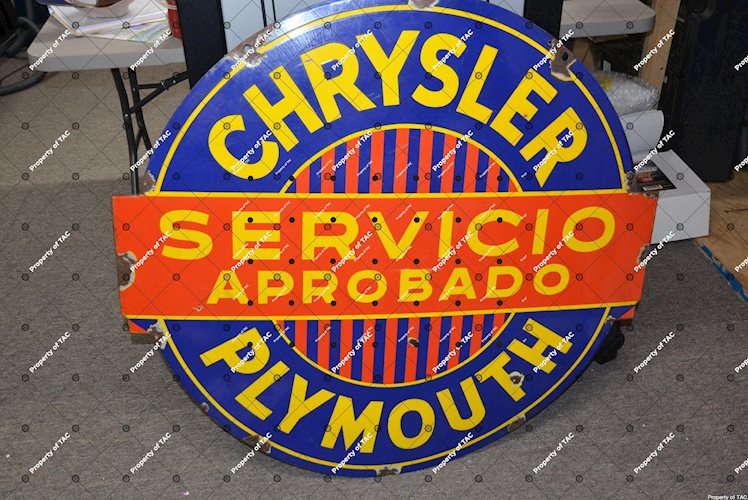 Chrysler Plymouth Servicio Aprobado Sign