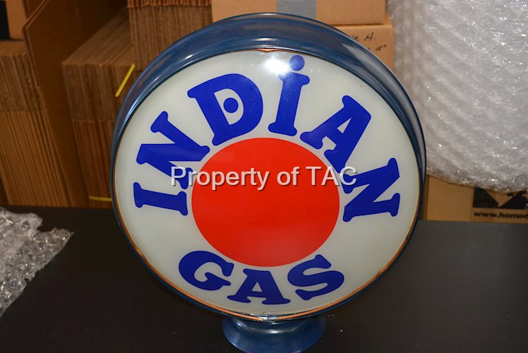 Indian Gas w/Red Dot Logo 15" Single Globe Lens
