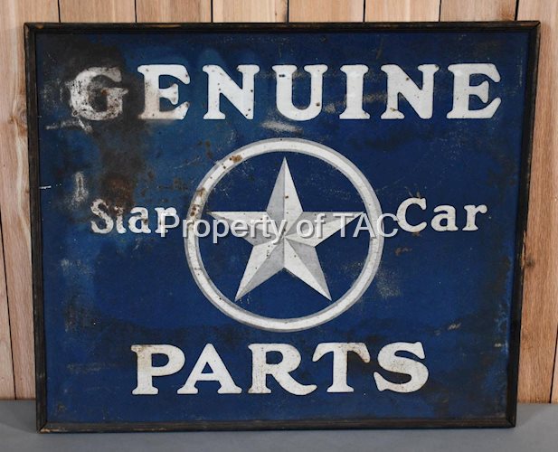 Genuine Star Car Parts w/Logo Metal Smaltz Painted Sign