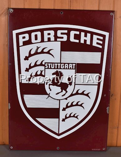 Rare Porsche Stuttgart Porcelain Dealership Sign