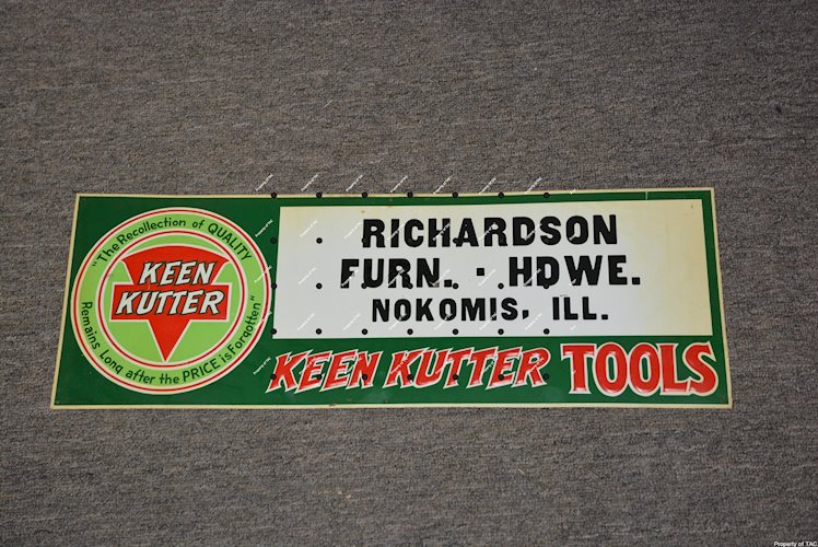 Keen Kutter Tools metal sign