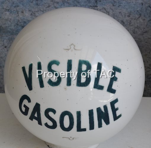 Visible Gasoline OPE Sphere Milk Glass Globe