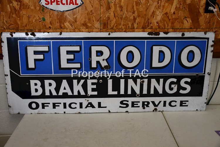 Ferodo Brake Lining Official Service Porcelain Sign