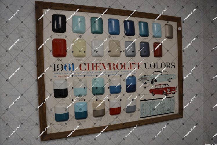 1961 Chevrolet Colors Chart