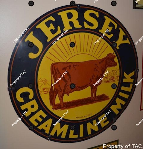 Jersey Creamline Milk w/cow logo sign