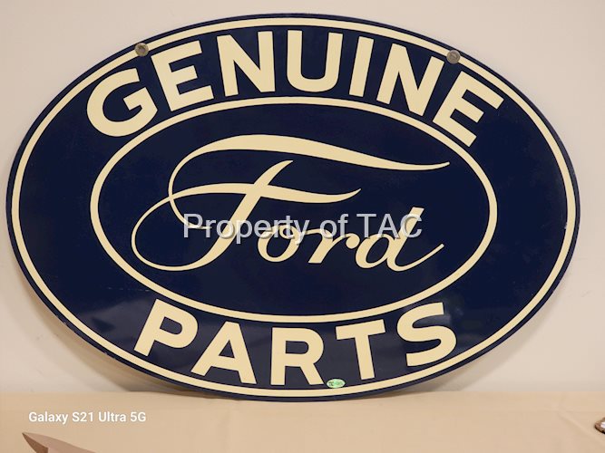 Genuine Ford Parts (fancy script) Metal Sign