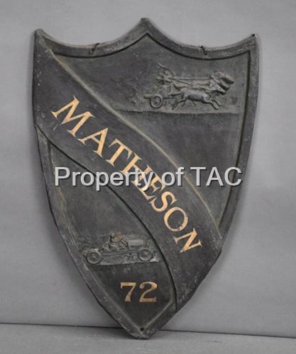 Matheson "72" w/Auto & Chariot Metal Sign
